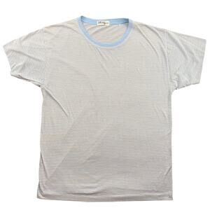Vintage Saturdays Striped T Shirt Single Stitch 19x26 Skater Surf Thin